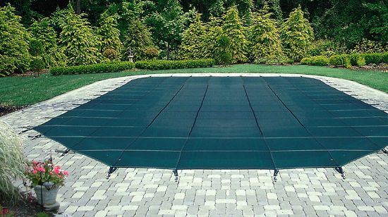 Gli Pool Products 18' X 34' Ov Estate Mesh Abg Winter Black 21' X 37' Cover Size W/ Perimeter Binding / - 45-1834OV-ESM-3-BX