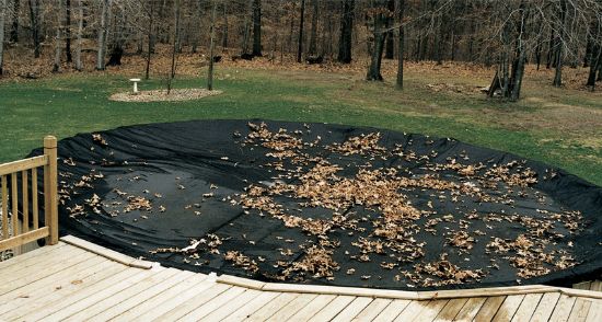 Gli Pool Products 18' X 40' Re Mesh Leafnet Ig Winter Black 22' X 44' Cover Size W/ Grommets And Perimeter - 45-1840RE-LNT-4-BX