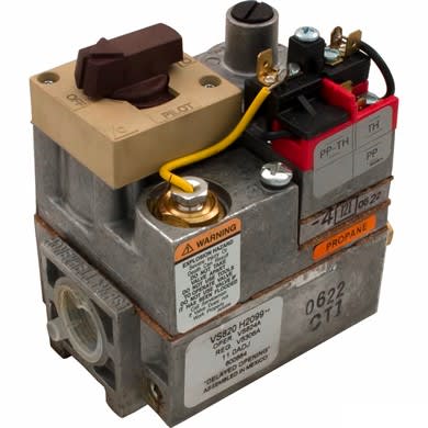 Raypak Genuine OEM Propane Gas Combination Valve For Model 53, 53A, 406A Millivolt Pool Heater, 1/2"