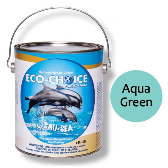 Sau-Sea Swimming Pool Products Inc. 1GAL Ecochoice Prem Glos Aqgre Sausea High Gloss Rubber - 1ECPRAG