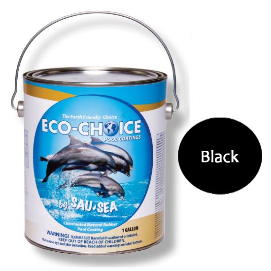 Sau-Sea Swimming Pool Products Inc. 1GAL Ecochoice Prem Glos Black Sausea High Gloss Rubber - 1ECPRBK
