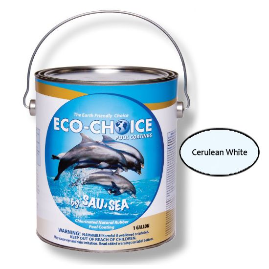Sau-Sea Swimming Pool Products Inc. 1GAL Ecochoic Premgloss Cerwht Sausea High Gloss Rubber - 1ECPRCW