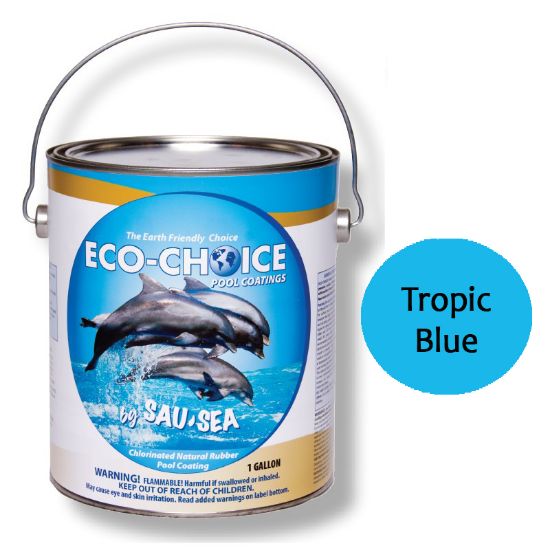 Sau-Sea Swimming Pool Products Inc. 1GAL Ecochoic Premgloss Troblu Sausea High Gloss Rubber - 1ECPRTB