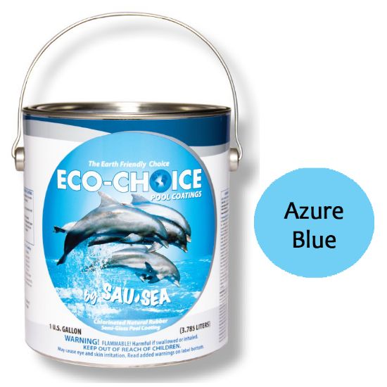 Sau-Sea Swimming Pool Products Inc. 1GAL Ecochoice Semigloss Azblu Sausea Semi Gloss Rubber - 1ECSGRAB