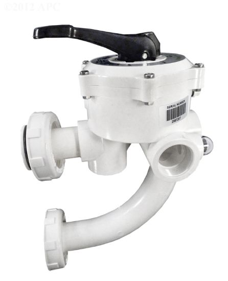 Pentair 1 1/2IN Skt Mp Bw Valve Plumbed Side Mnt FNS FNS PLUS Nsp D.E. 6 Pos White Bulkhead Fittings - 261177