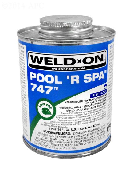 Ips Corporation 1 Pt 747 Pool R Spa Blue Dries Clear Case Of 12 PVC Cemenet Medium Blue - 10853