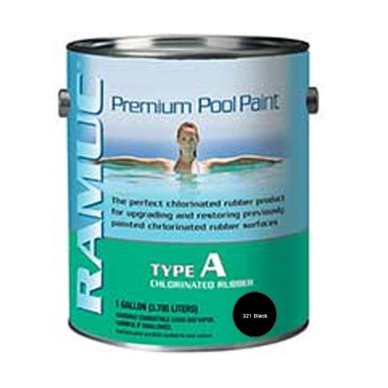 1 Gallon Type A Chlorinated Rubber Paint Black Ramuc Not For Use In All States - 902132101
