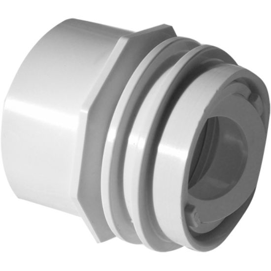 AquaStar 1 1/2-Inch Flush Mount RETURN/WATER Barrier With 1-Inch Orifice White - JE3101
