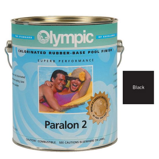 Kelley Technical Coatings Inc. 1 Gallon Paralon 2 Enamel Rubber Base Black Olympic Kelley Paint - 297