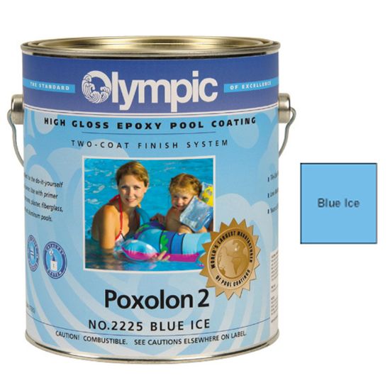 Kelley Technical Coatings Inc. 1 Gallon Poxolon 2 Epoxy Blue Ice Paint Olympic Kelley For Plaster Concrete - 2225