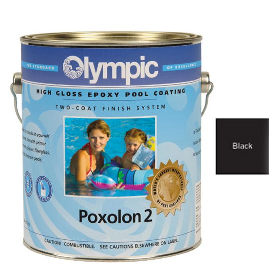 Kelley Technical Coatings Inc. 1 Gallon Poxolon 2 Epoxy Black Paint Olympic Kelley For Plaster Concrete Metal