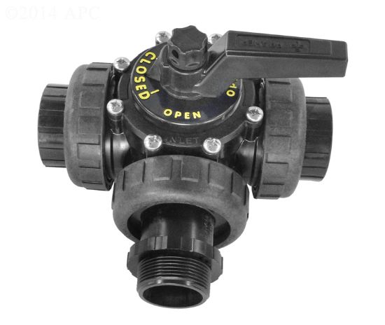 Praher Plastics Canada Ltd. 1.5-Inch Fpt X Fpt X Mpt 3 Port Valve Unionized Praher - OV3-15FFMU