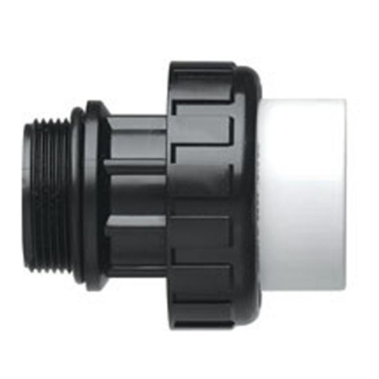Praher Plastics Canada Ltd. 1 1/2-Inch Mip X 1 1/2-Inch Skt High Temperature Adapter Union - 150-906