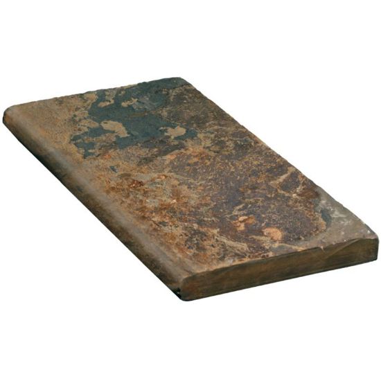 Master Tile 12-Inch X 12-Inch Chestnut Brown Coping Natural Slate - REICHEBRO1212BN