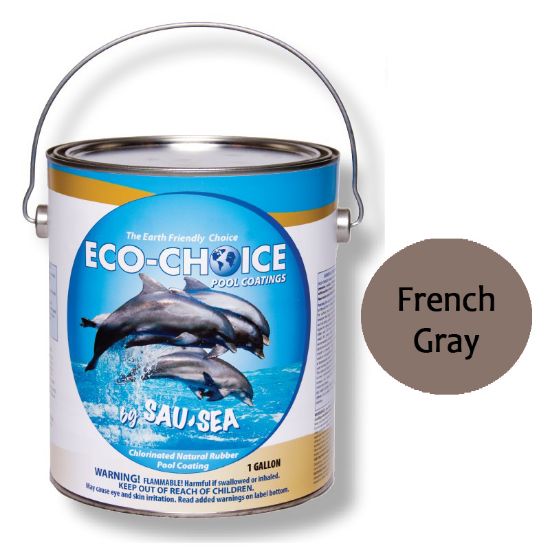 Sau-Sea Swimming Pool Products Inc. 1GAL Ecochoic Premgloss Frgray Sausea High Gloss Rubber - 1ECPRFG
