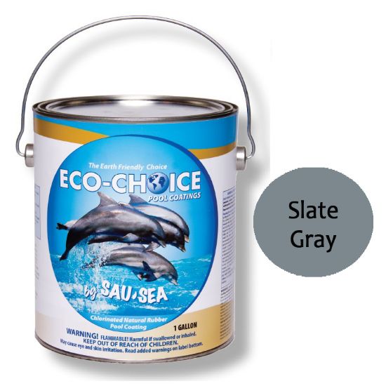 Sau-Sea Swimming Pool Products Inc. 1GAL Ecochoic Premgloss Slgray Sausea High Gloss Rubber - 1ECPRSG