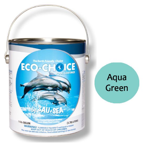Sau-Sea Swimming Pool Products Inc. 1GAL Ecochoice Semigloss Aqgre Sausea Semi Gloss Rubber - 1ECSGRAG