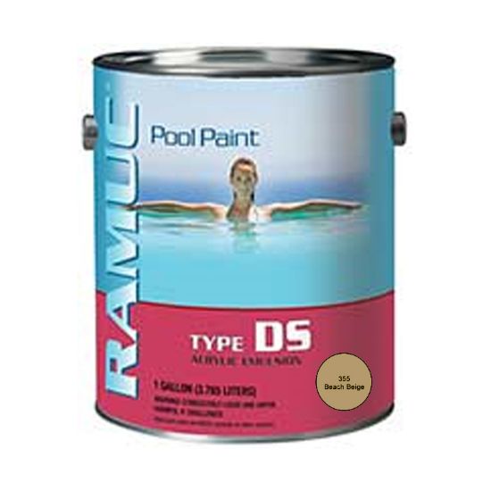 Ramuc DS Water-Based Acrylic Pool Paint, 1 Gallon, Beach Beige - 910135501