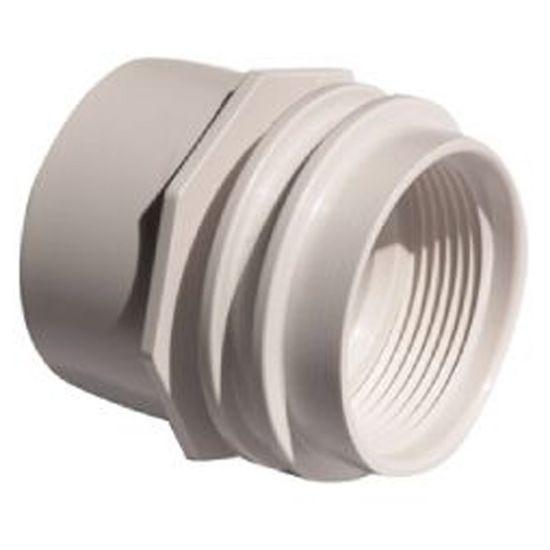 AquaStar 1 1/2-Inch Fpt Vac. Fitting W/ Water Barrier White - 3201