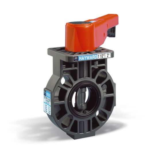 Hayward Industries Inc. 1.5-Inch/2-Inch Lever Nsf Butterfly Valve Gray Epdm 150 PSI Fully Supported Bolt Holes Hayward - BY110200ELA
