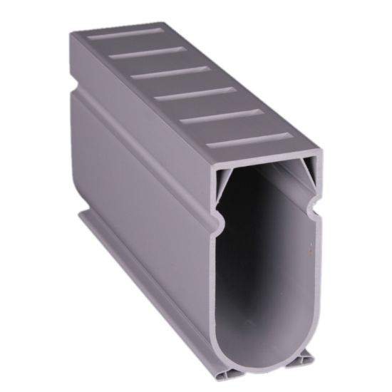 Stegmeier Corporation 10' Deck Drain Grey With Couplers And End Adapters Case Of 8 Stegmeier - D2G