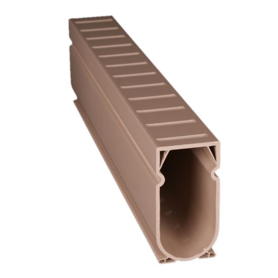 Stegmeier Corporation 10' Deck Drain Tan With Couplers And End Adapters Case Of 8 Stegmeier - D2T