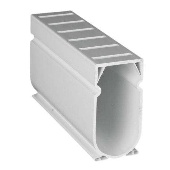 Stegmeier Corporation 10' Deck Drain White With Couplers And End Adapters Case Of 8 Stegmeier - D2W