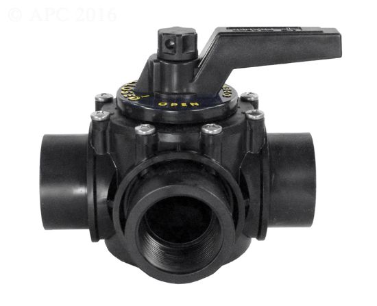 Praher Plastics Canada Ltd. 1.5 Inch 3 Way Port Swimming Pool Valve VF2 Series Praher - OV3-1503