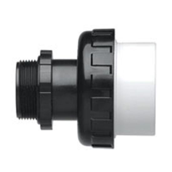 Praher Plastics Canada Ltd. 1 1/2-Inch Mip X 2-Inch Skt High Temperature Adapter Union - 215-906
