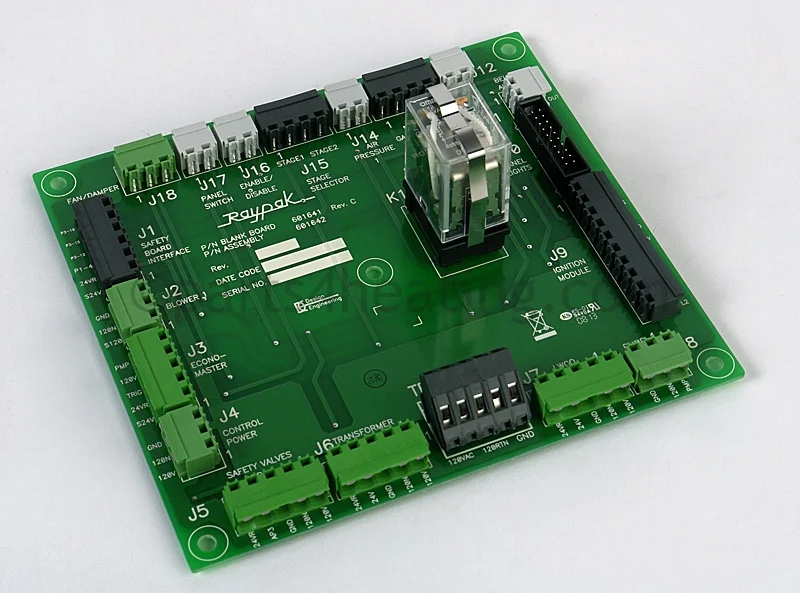 Raypak007898FPrinted Circuit Board Central Point Wiring