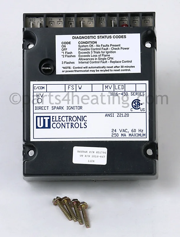 Raypak011606FDirect Spark Ignition Control Board Fits: P-M130A, P-R130A, P-R130A-EN, P-R130A-EP