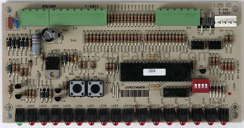 Raypak011758FUdb Diagnostic Printed Circuit Board with LED Lights