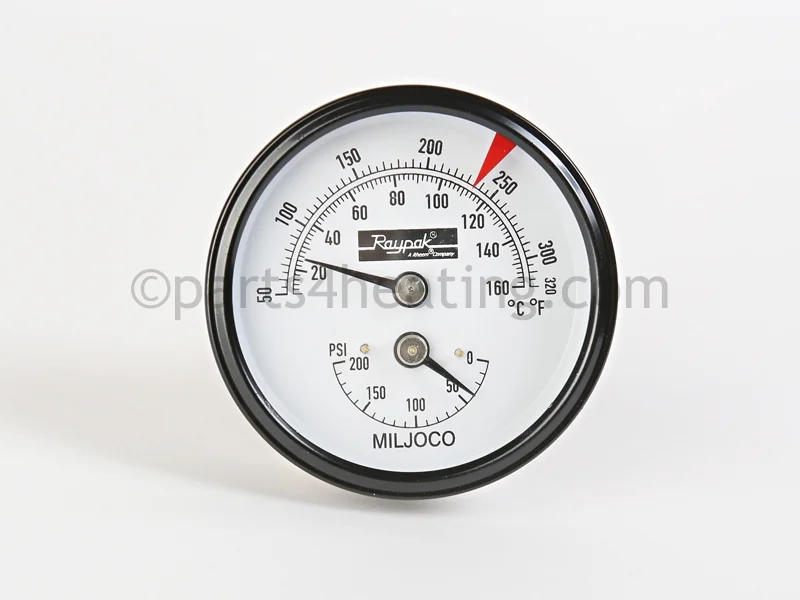 Raypak014647FTemperature & Pressure Gauge 0-200 PSI Kit