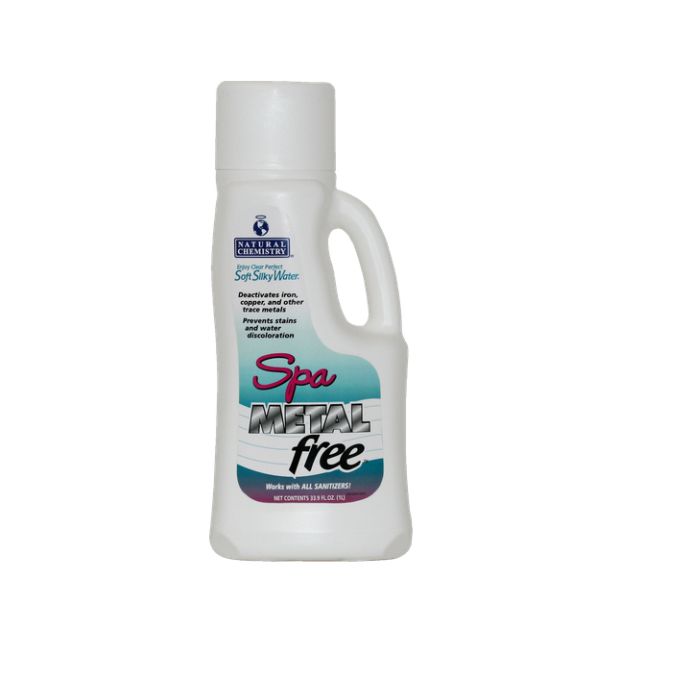 Natural Chemistry Spa METAL Free Purifier Deactivates Metals in Spas – 1 Liter (ltr)/33.9 Ounce (oz)