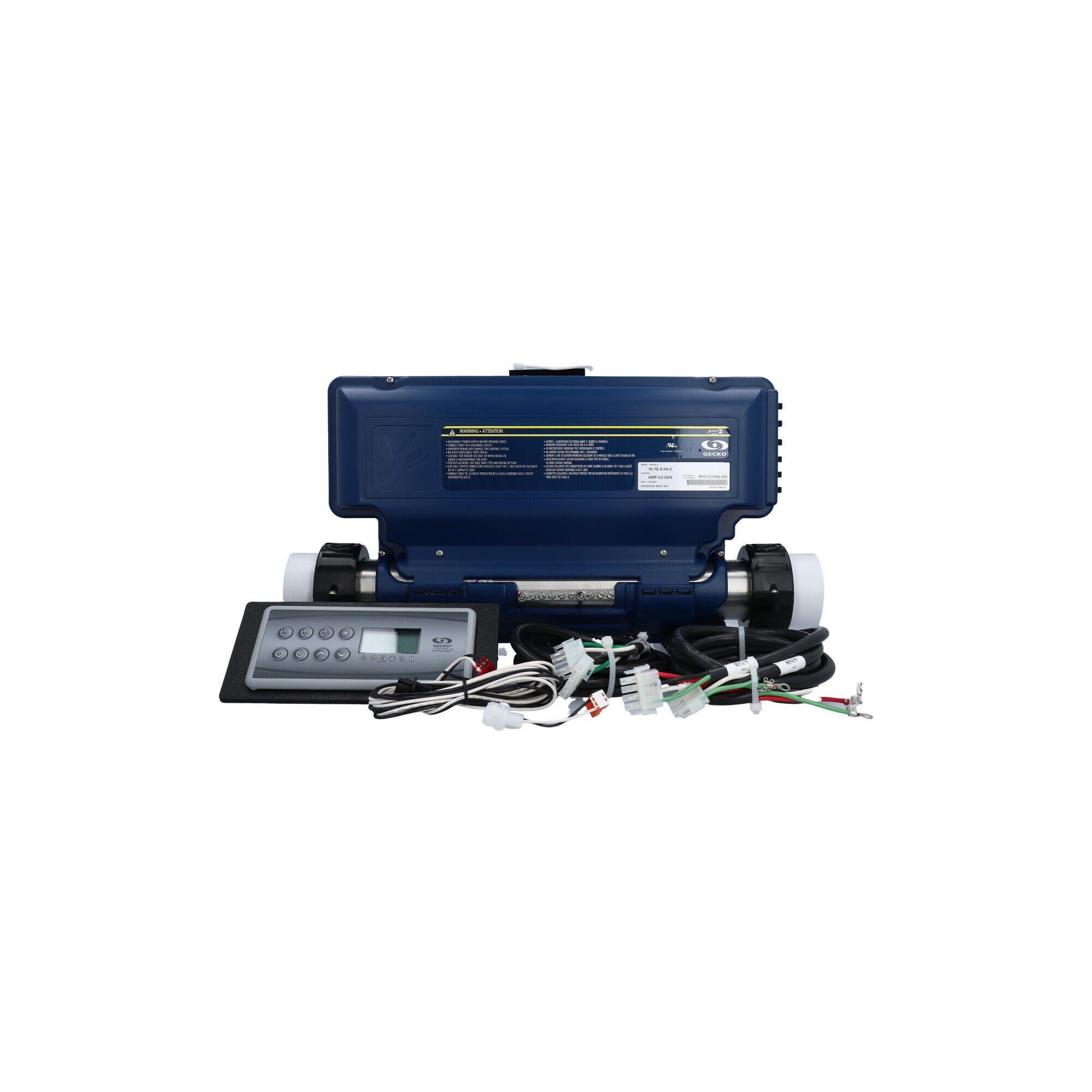 Gecko in.ye-5 Spa Control 4.0kW Flow Thru Heater 0610-300006 w/ K.8 Keypad