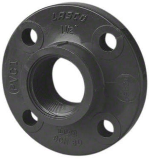 LASCO 1.25IN Fpt Flange Solid Style Schedule 80 Gray - 852-012