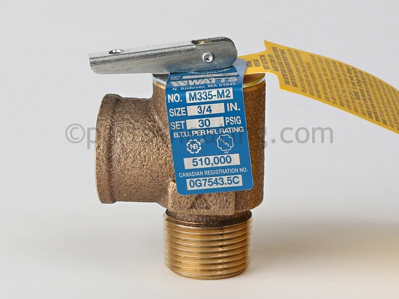 Laars Heating Systems1-054Pressure Relief Valve 3/4 Inch 30 PSI Bronze