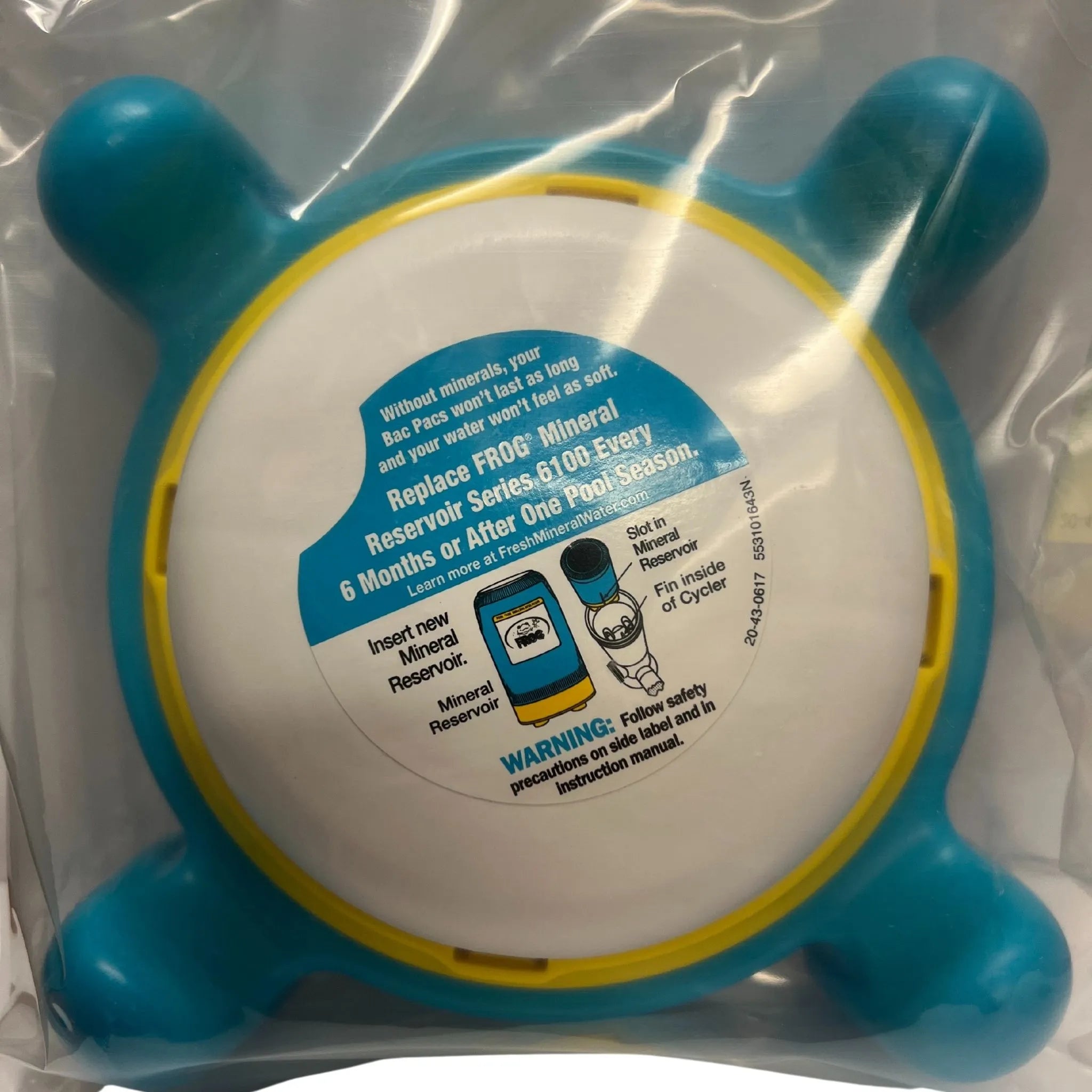 King Technology Cap w /O'Ring, 25K Pool Frog - Turquoise Blue
