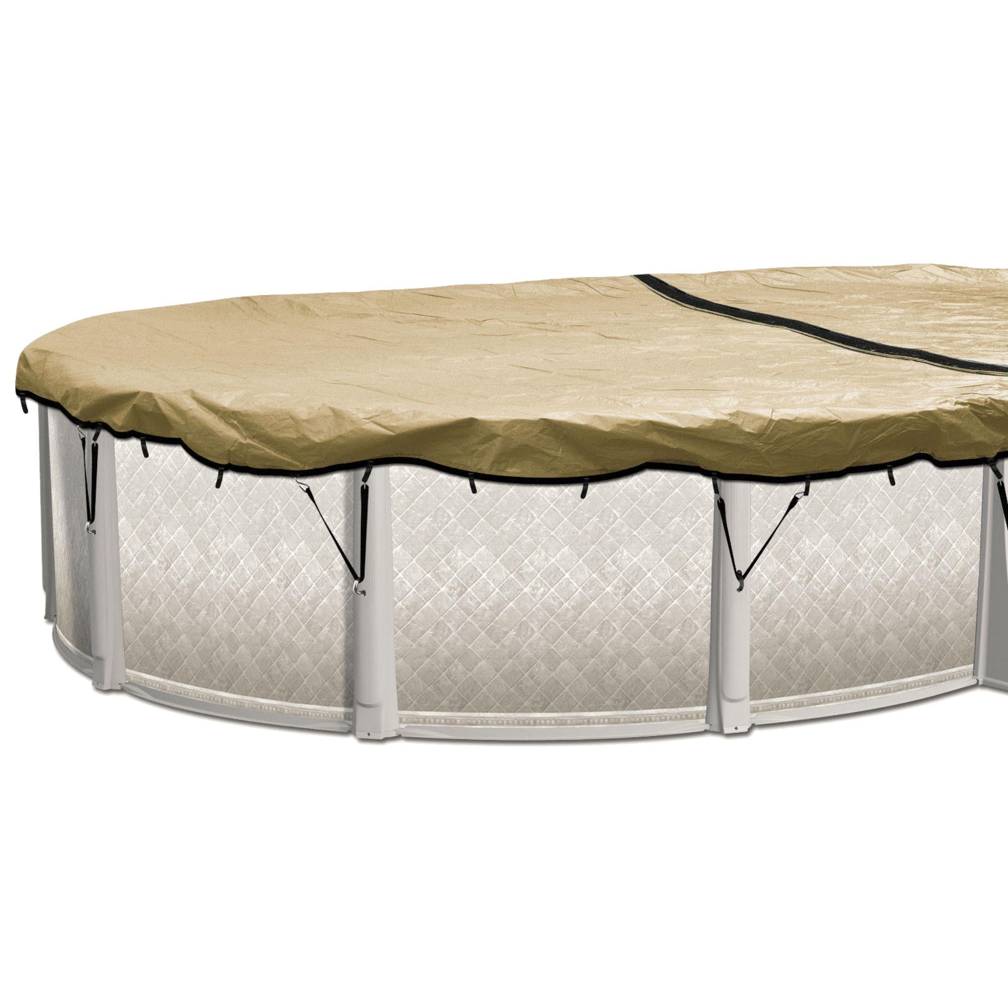 10-Year HPI Ultimate Winter Pool Cover for 12' x 24' Oval Pools (Cover Size 16' x 28') Made In America