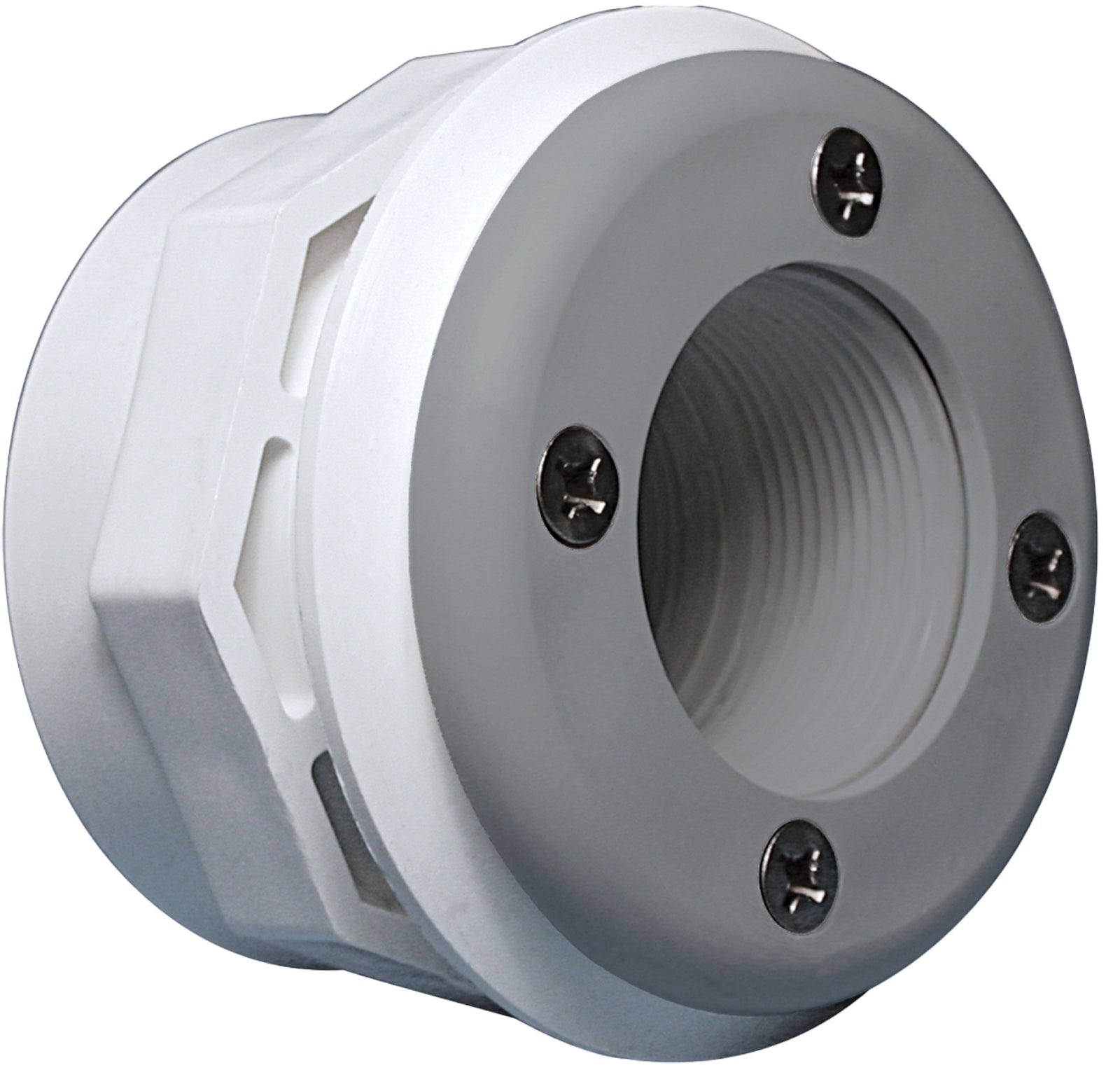 Wall Fitting, w/combo spacer/locknut 1-1/2"FPTx1-1/2"S, Gray
