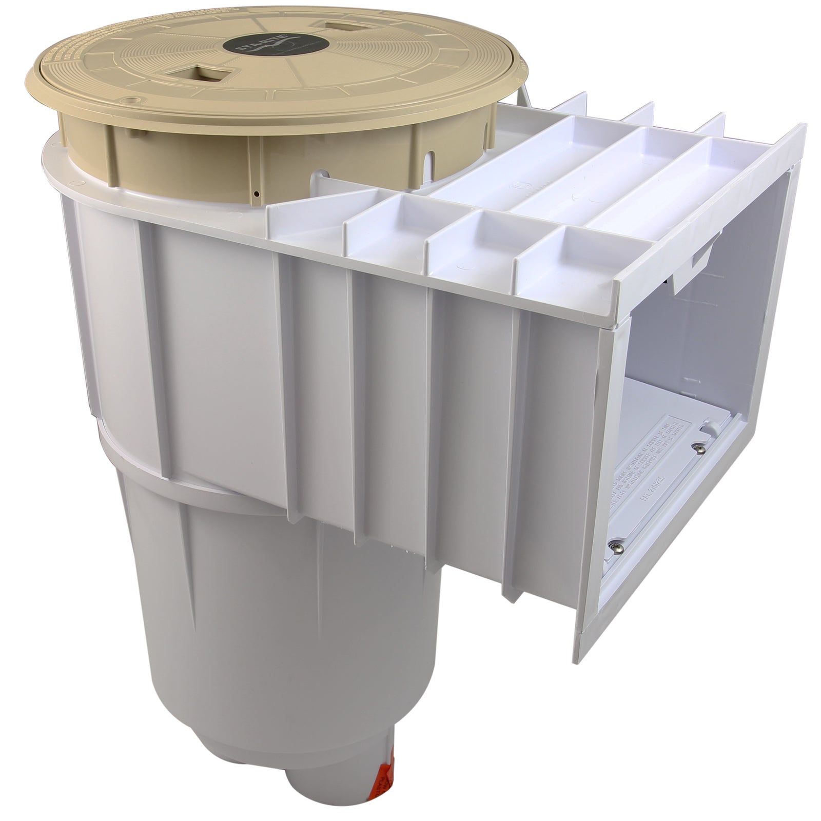 U-3 Skimmer Assembly Tan Lid 2"Slip W/1.5"Slip Reducer
