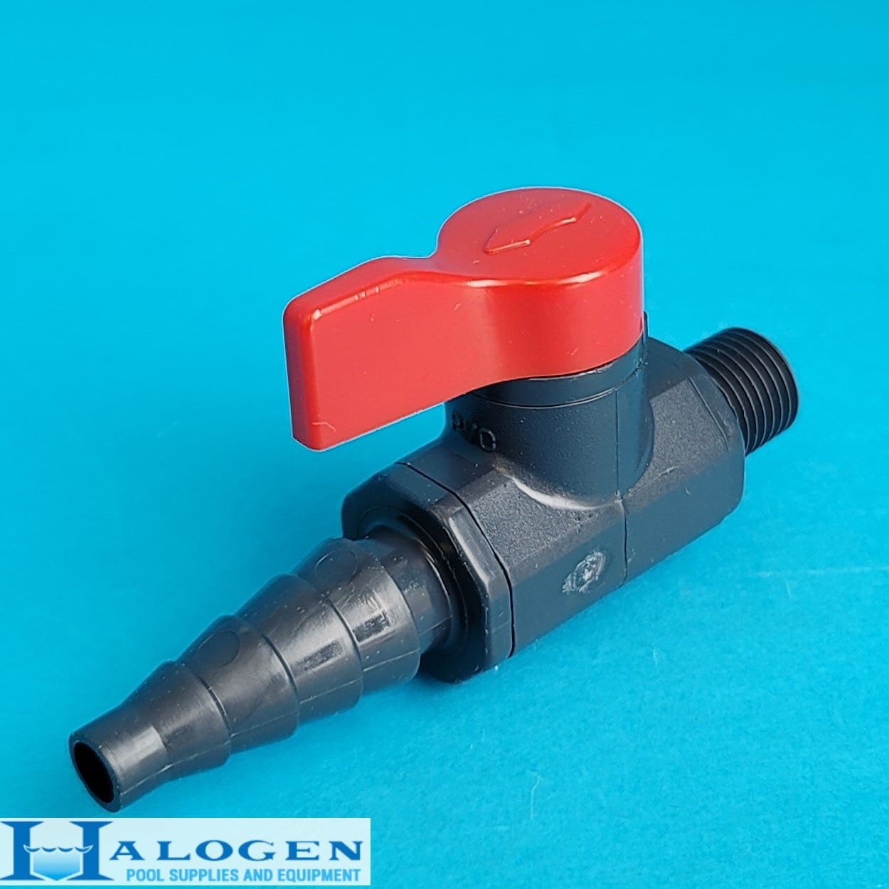 1/4″ MPT x Hose (barbed end) Ball Valve for Chemical Controllers