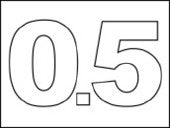 #0.5 Vinyl Depth Marker Stencil 8 Inch x 6 Inch with 4 Inch Lettering