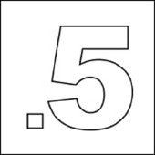 #.5 Vinyl Depth Marker Stencil 6 Inch x 6 Inch with 4 Inch Lettering