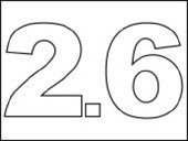 #2.6 Vinyl Depth Marker Stencil 8 Inch x 6 Inch with 4 Inch Lettering
