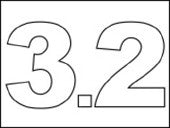 #3.2 Vinyl Depth Marker Stencil 8 Inch x 6 Inch with 4 Inch Lettering