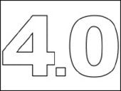 #4.0 Vinyl Depth Marker Stencil 8 Inch x 6 Inch with 4 Inch Lettering