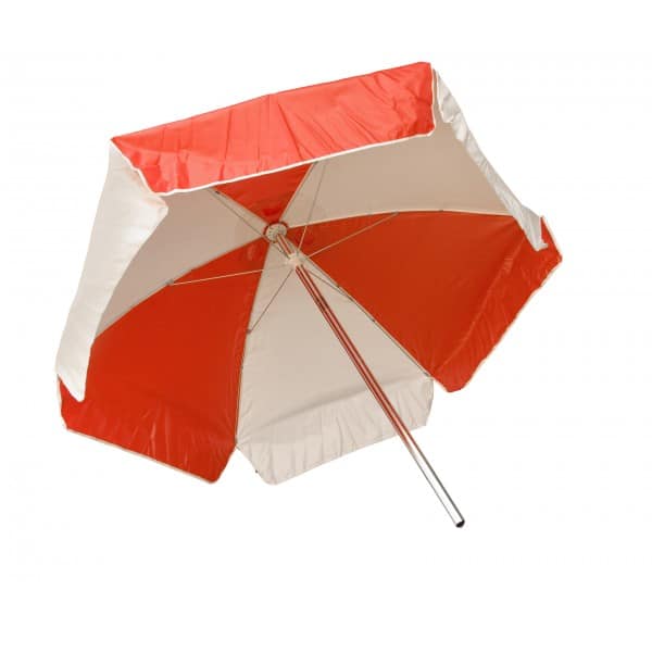 Red & White Nylon Umbrella