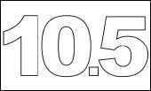 #10.5 Vinyl Depth Marker Stencil 10 Inch x 6 Inch With 4 Inch Lettering