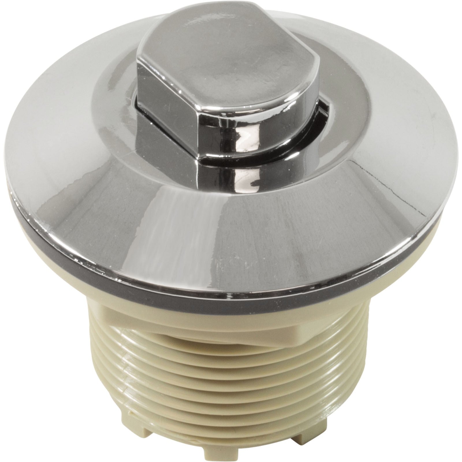 Air Button, Presair, Standard,1-3/4"hs, 2-5/8"fd, Chrome : B225CA